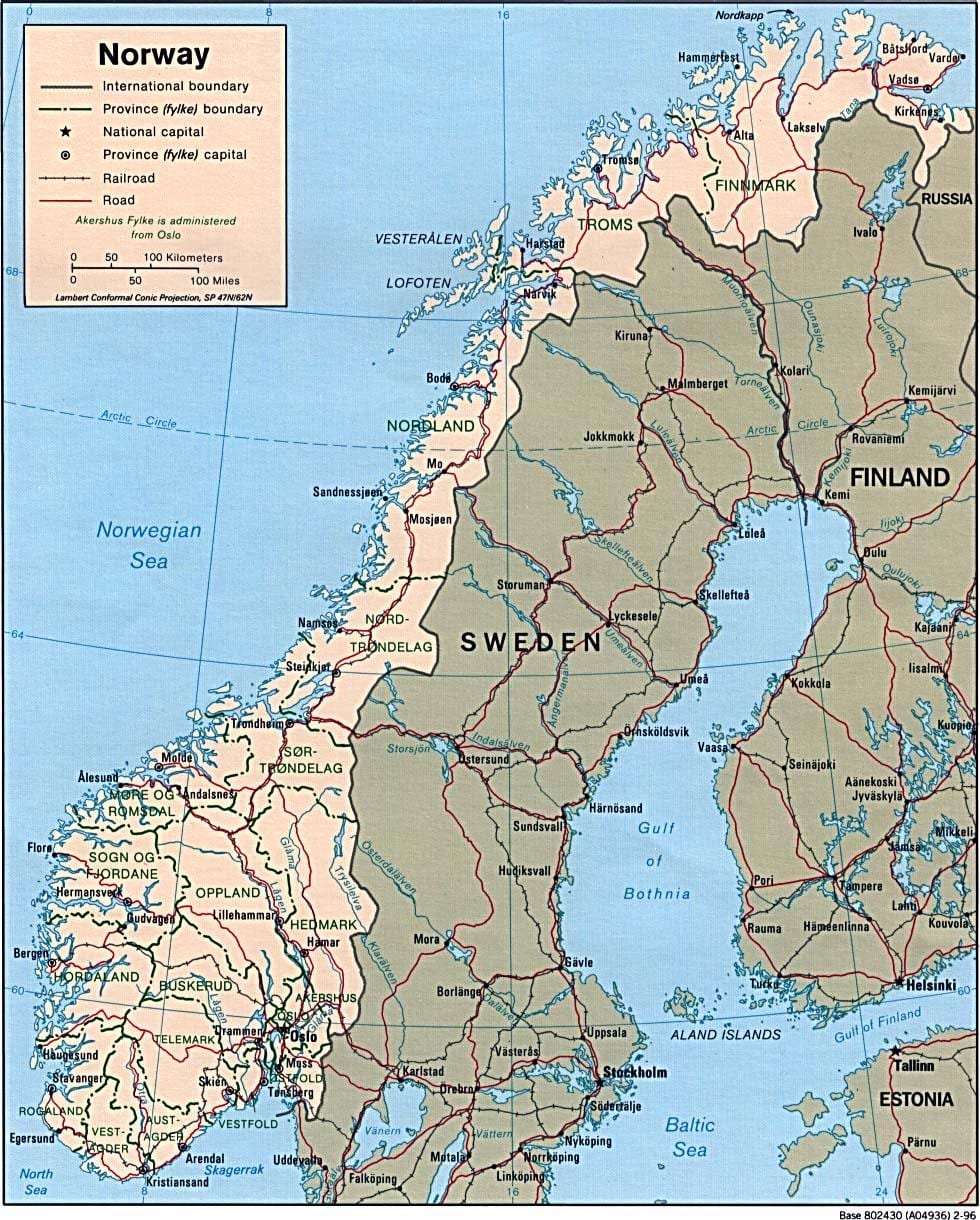 Mapi Norveške širine