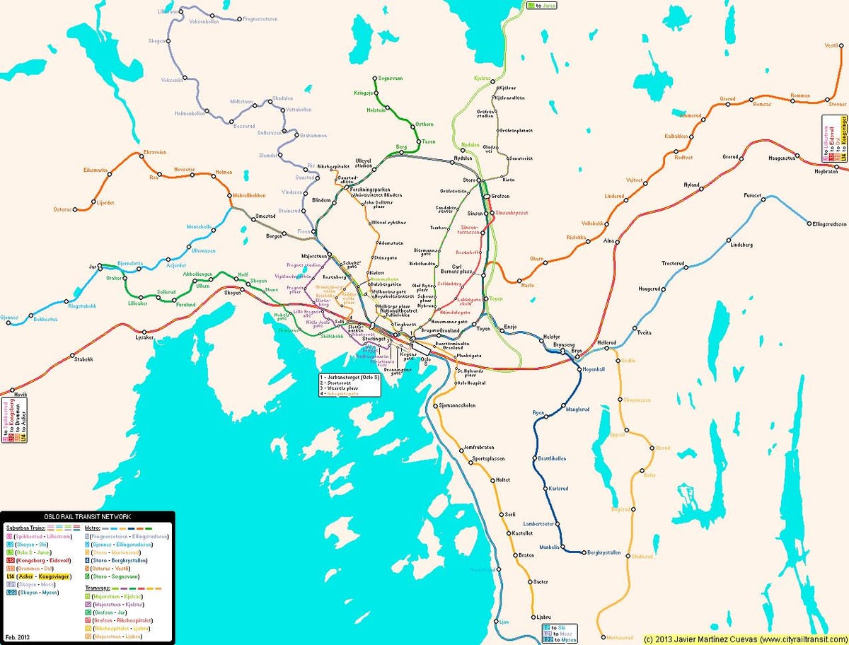 Mapi Norveške metro