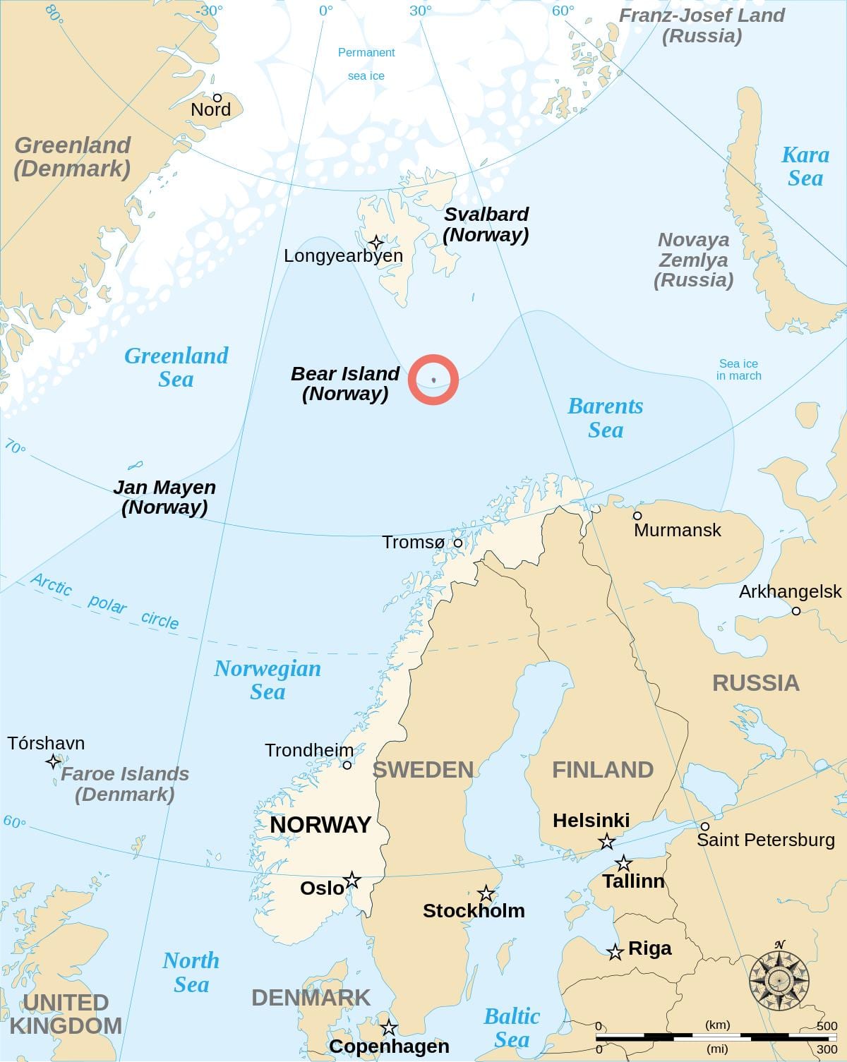 Mapi Norveške ostrvima 