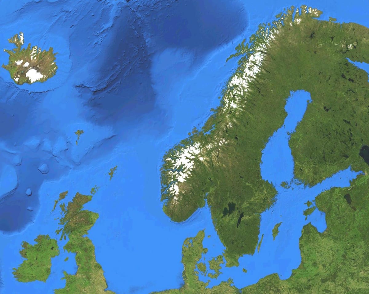 Mapi Norveške satelit