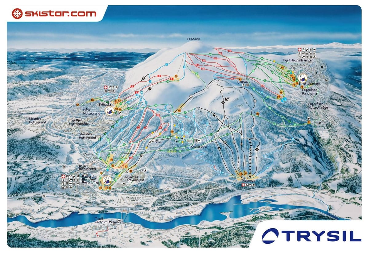 ski Norveške mapu
