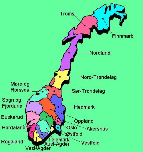 Mapi Norveške turističke rute 