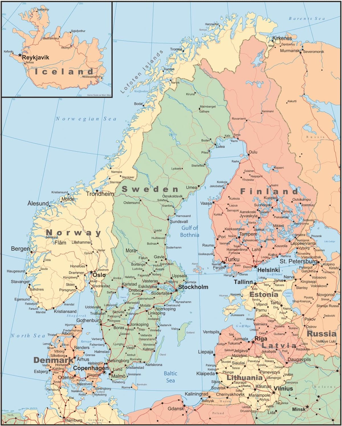 Mapi Norveške zemlji