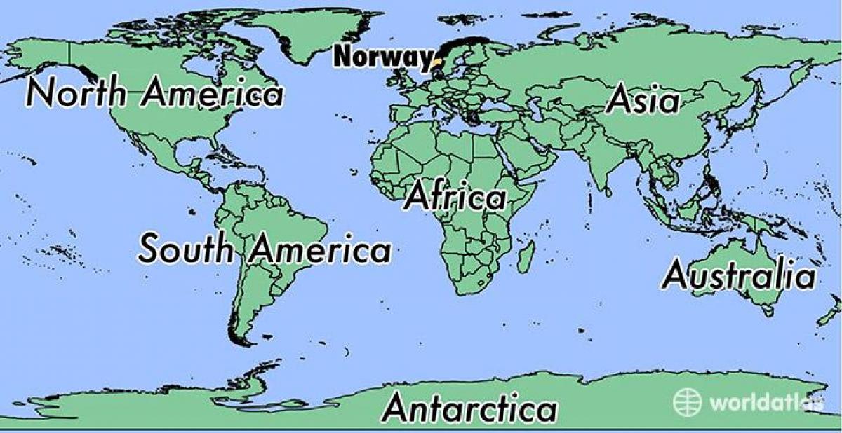 Mapi Norveške lokaciju na svijetu 