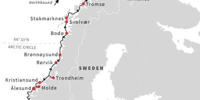 Mapa bergen Norveške željeznicom