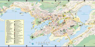 Bergen Norveške grad mapu