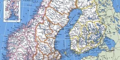 Mapa detaljne Norveške