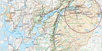 Hardangerfjord Norveške mapu