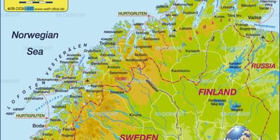 Mapa kirkenes Norveške