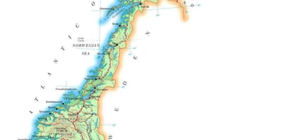 Mapi Norveške elevacija