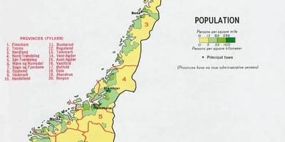 Norveške stanovništva mapu