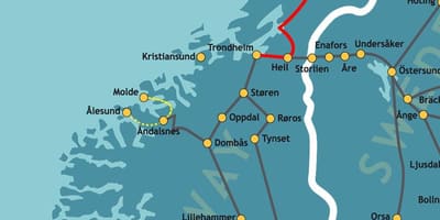 Mapi Norveške northern željeznice
