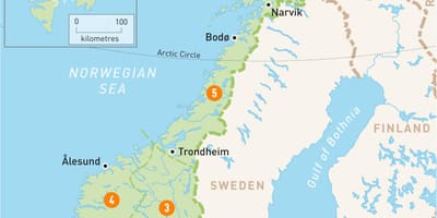 Mapi Norveške regionima