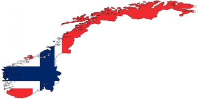 Norveške mapu zastavu