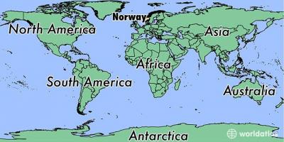 Mapi Norveške lokaciju na svijetu 