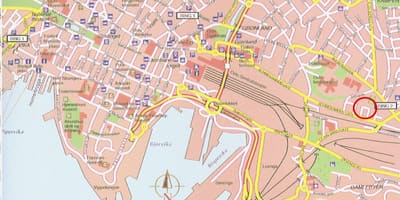 Karta u oslu Norveške city centru