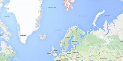 Spitsbergen Norveške mapu