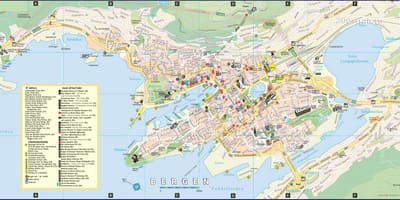 Ulična mapa bergena Norveške